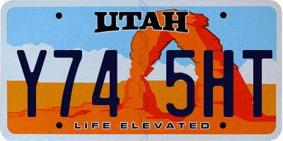 UT license plate Y745HT
