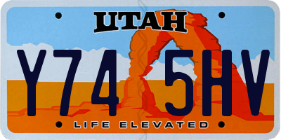 UT license plate Y745HV