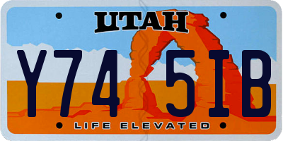 UT license plate Y745IB