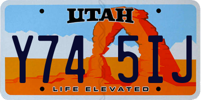 UT license plate Y745IJ
