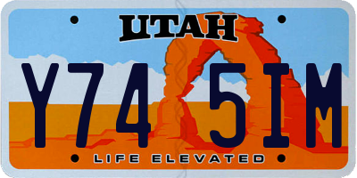 UT license plate Y745IM