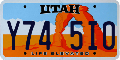 UT license plate Y745IO