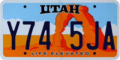 UT license plate Y745JA
