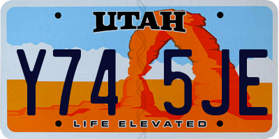 UT license plate Y745JE