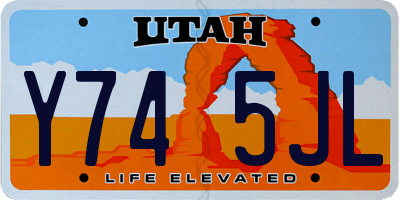 UT license plate Y745JL