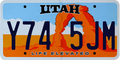 UT license plate Y745JM