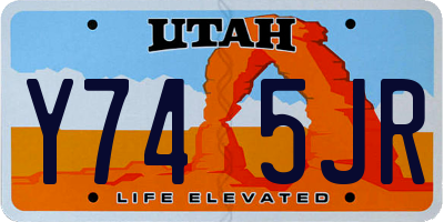 UT license plate Y745JR