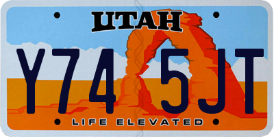 UT license plate Y745JT