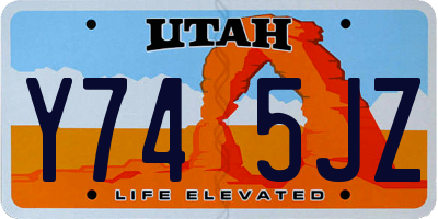 UT license plate Y745JZ