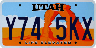 UT license plate Y745KX
