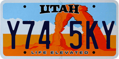 UT license plate Y745KY