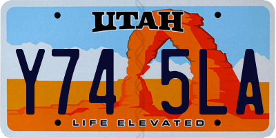 UT license plate Y745LA
