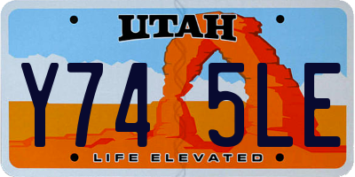 UT license plate Y745LE