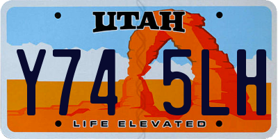 UT license plate Y745LH