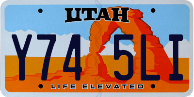 UT license plate Y745LI