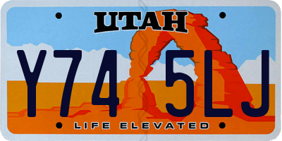UT license plate Y745LJ