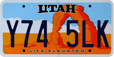 UT license plate Y745LK