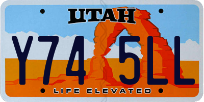 UT license plate Y745LL