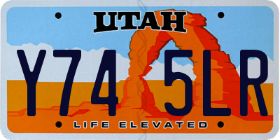 UT license plate Y745LR