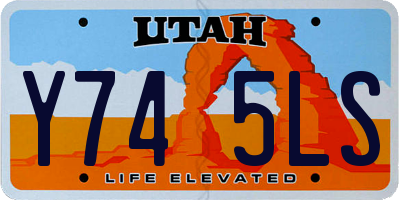 UT license plate Y745LS