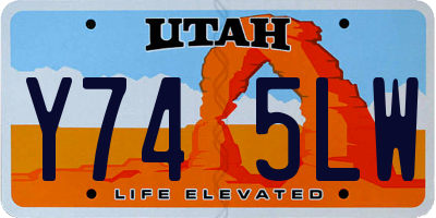 UT license plate Y745LW