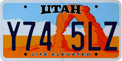 UT license plate Y745LZ