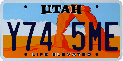 UT license plate Y745ME