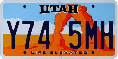 UT license plate Y745MH
