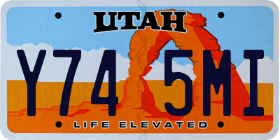 UT license plate Y745MI
