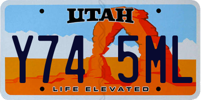 UT license plate Y745ML