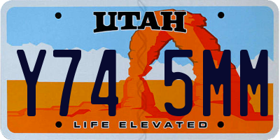 UT license plate Y745MM