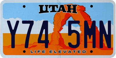 UT license plate Y745MN