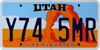 UT license plate Y745MR