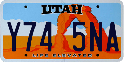 UT license plate Y745NA