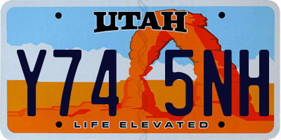 UT license plate Y745NH