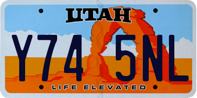 UT license plate Y745NL