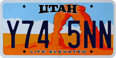 UT license plate Y745NN