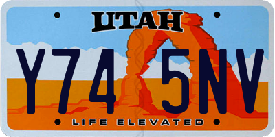 UT license plate Y745NV