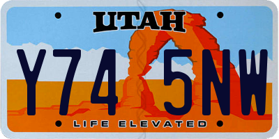 UT license plate Y745NW