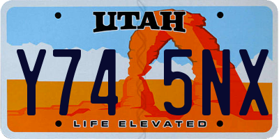 UT license plate Y745NX