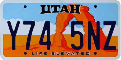 UT license plate Y745NZ