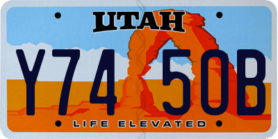 UT license plate Y745OB