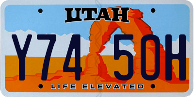 UT license plate Y745OH