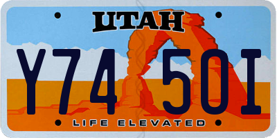 UT license plate Y745OI