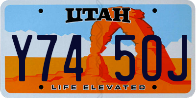 UT license plate Y745OJ