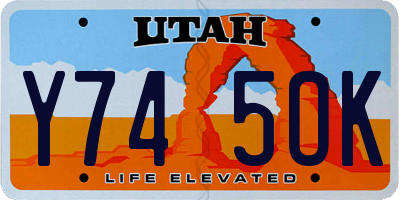 UT license plate Y745OK