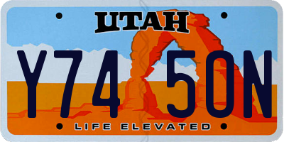 UT license plate Y745ON
