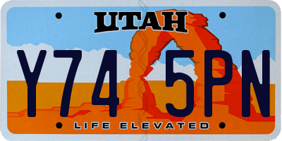 UT license plate Y745PN