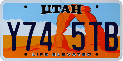 UT license plate Y745TB