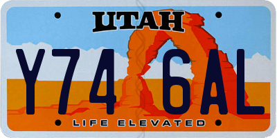 UT license plate Y746AL